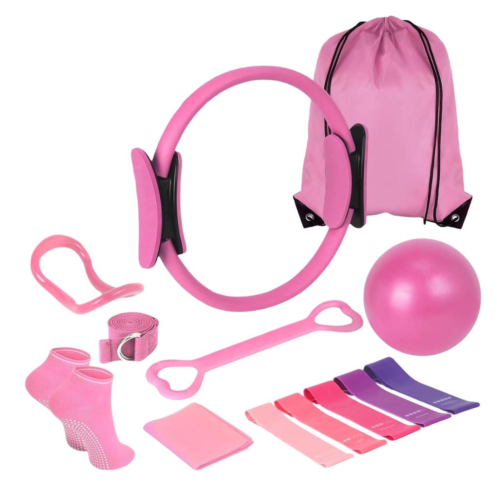 Pilates-Set, Das Set von 13, Enthält Einen Pilates-Ring, Ein Tages-Widerstandsband, Einen Yoga-Ring, 5 Widerstandsbänder,und So-. Heim-Pilates-Matten-Set