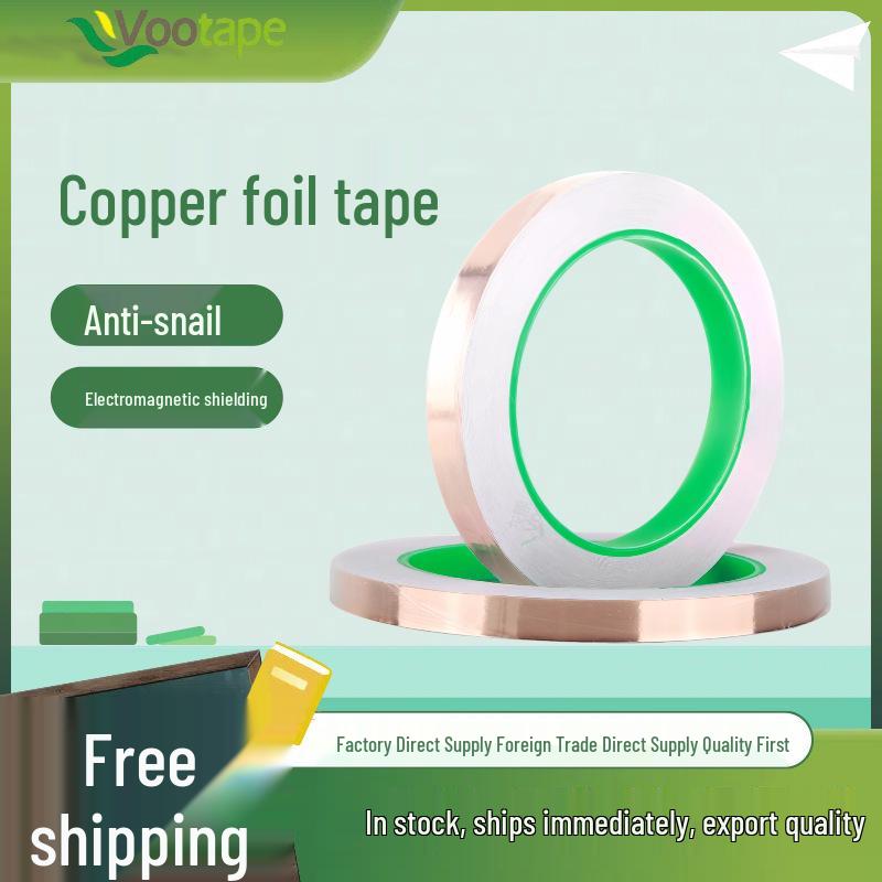High-Temp Anti-Static Shielding Copper Foil Tape (Single-Sided, Self-Adhesive)