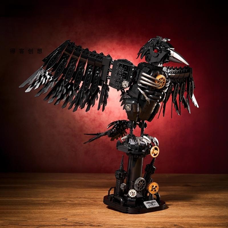 Mechanical Crow Building Blocks Cyberpunk Series Collection Model Ornaments Cool Children's Toys Educational Birthday Gifts