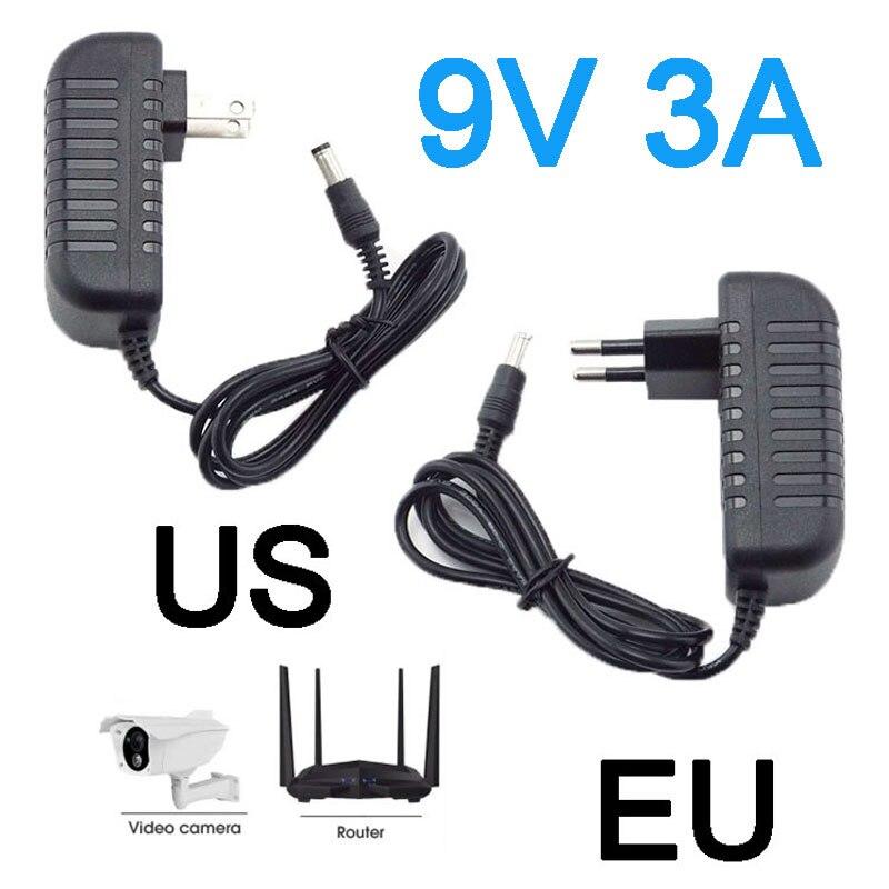 

5,5x2,5 мм 9 Вольт Импульсные источники питания AC 110 В 220 В в DC 9 В 3A Адаптер-конвертер Зарядное устройство Трансформатор освещения