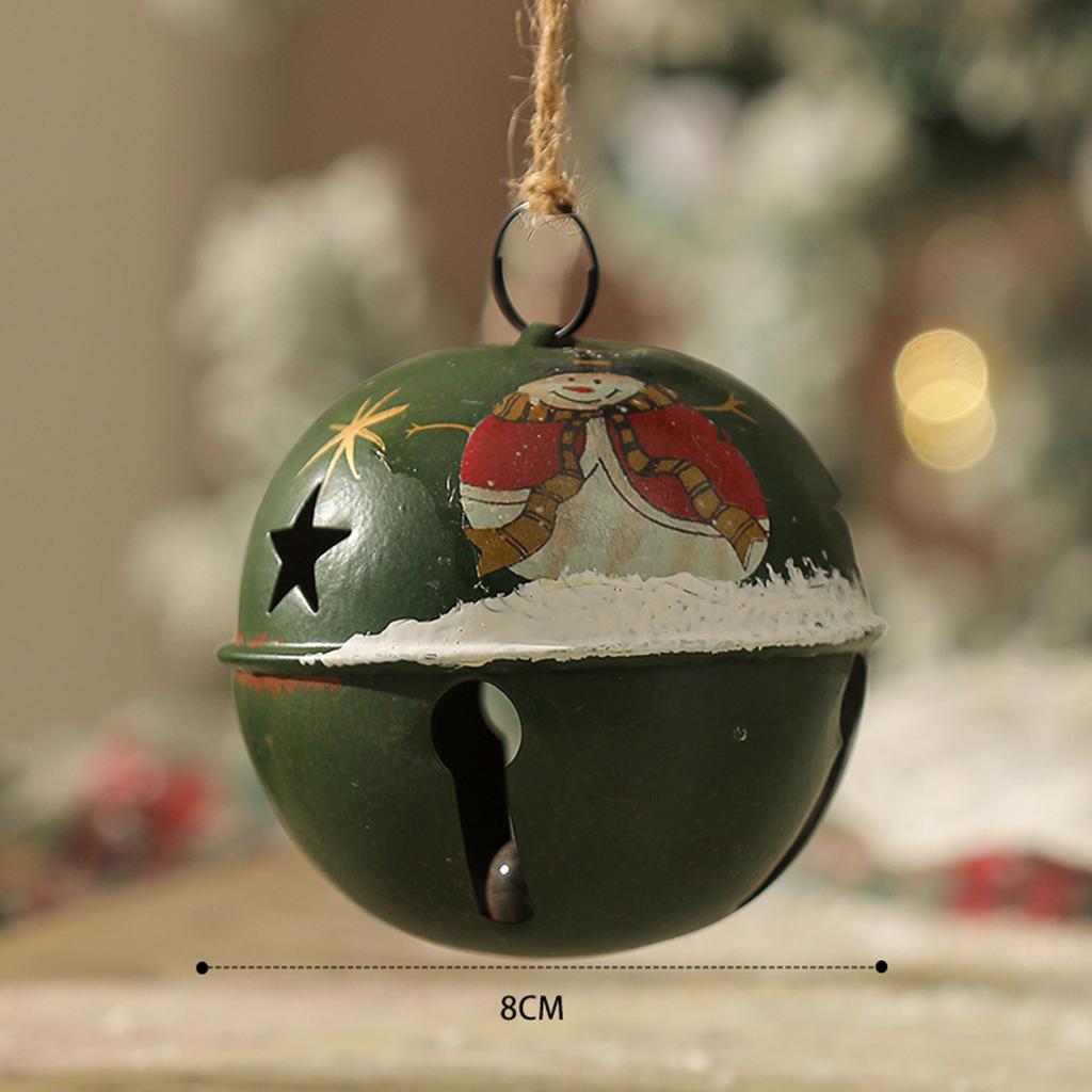 Christmas Tree Pendant Retro Old Christmas Wrought Iron Bell Decoration Pendant
