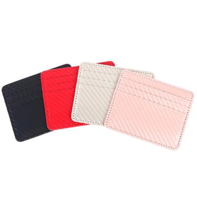 Slim Women Card Holder Wallet Pu Leather Women'S Business Credit Card Case Bag Student Id Bus Card Cover Purse