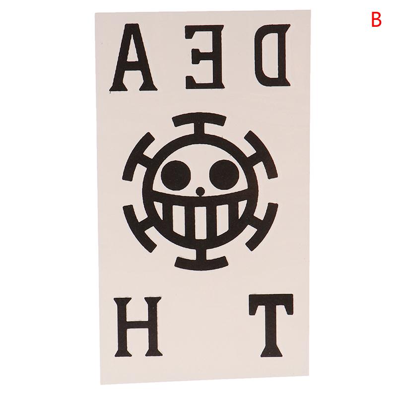 

Аниме One Piece Finger Tattoo Stickers Adult Cos Law Ace Flower Arm Fake Tattoos