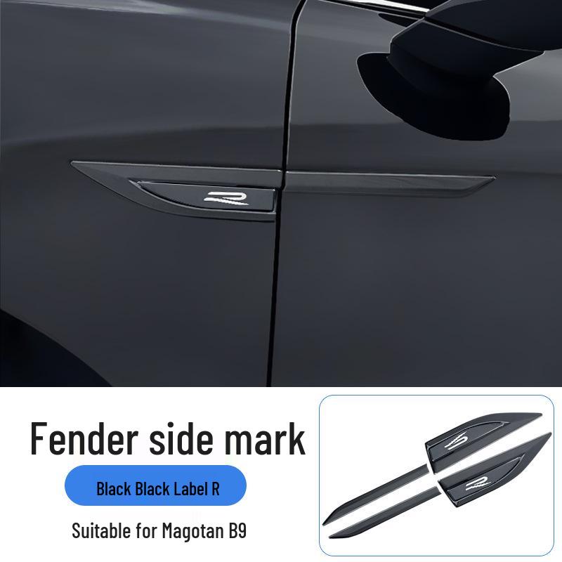 Magotan B9 Kotflügel Emblem 3D Edelstahl Dekorativer Aufkleber für Karosserie