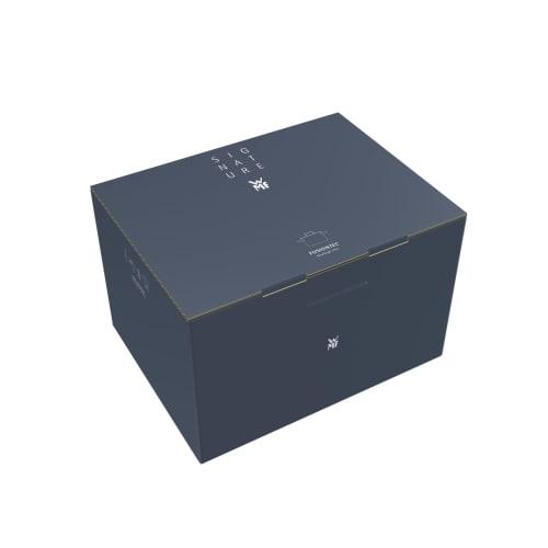 WMF FusionTech Mineral High Casserole DR (Dark Brass), a 20cm deep double-handled pot compatible with induction and gas stoves, perfect for waterless