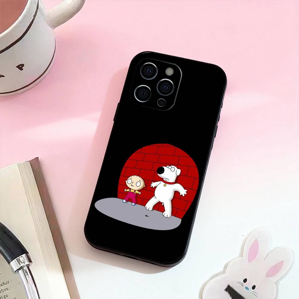 Cartoon F-Family Funny Guy   Phone Case For iPhone 17,16,15,14,13,12,11 Plus,Pro Max,Soft Silicone Black Cover iPhone16pro