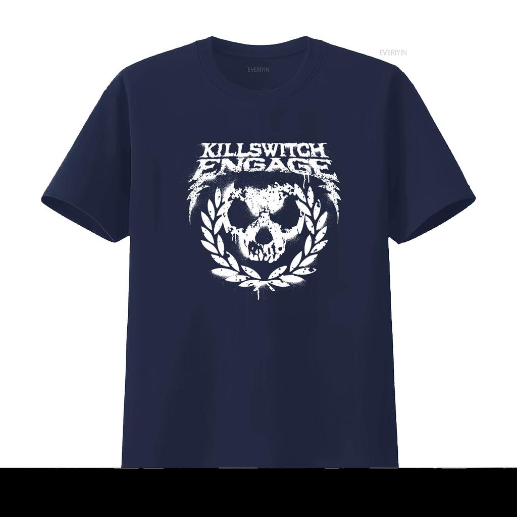 Killswitch Engage Skull Spraypaint T Shirt Rock Band Inspired Design for Men Vintage Washed Stylish Streetwear