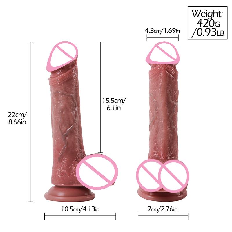 8.66inch Realistic Silicone Dildo with Suction Cup Anal Penis Penetration Sex Toys for Women Gode Dick Cock G-Spot Consolador