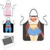 Women Kitchen Men Bib Aprons Comic Superhero Costume Apron Gift Funny