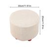 1Pc Round Seat Cover Elastic Protector Soft Pouffe Stool Removable Flannel Stool Cover Footstool