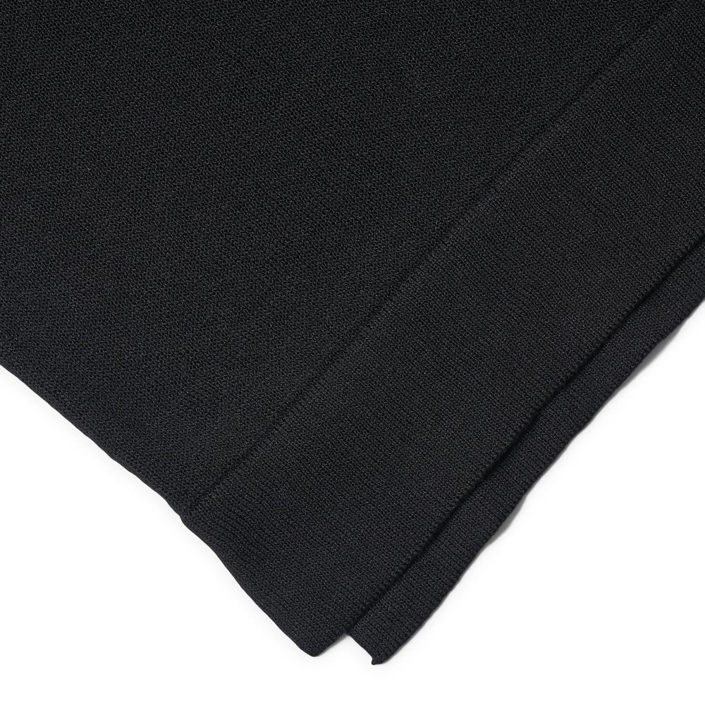 VERNO [Casual] Linen Like Short Sleeve Round Knit Black