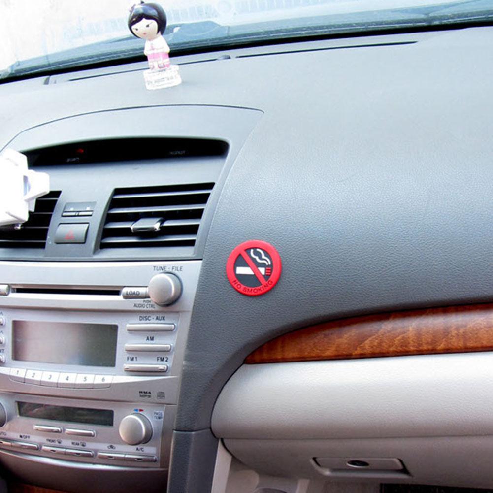 No Smoking Car Stickers Styling Round Red Sign Vinyl Sticker Use for Car Glass Business Door Universal Auto Accessories