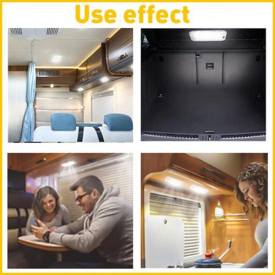 4X 12V LED Car Interior Roof Light Ceiling Dome Lamp For RV Camper Trailer Truck