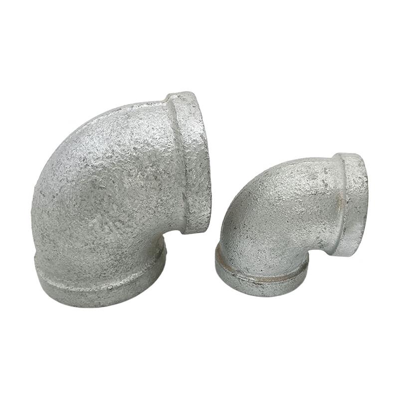 Galvanized Malleable Iron Lined Plastic 90° Elbow