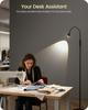 74.2' LED Reading Floor Lamp, 360° Flexible Gooseneck, Touch Control, 5000K, Matte Black B16LD05