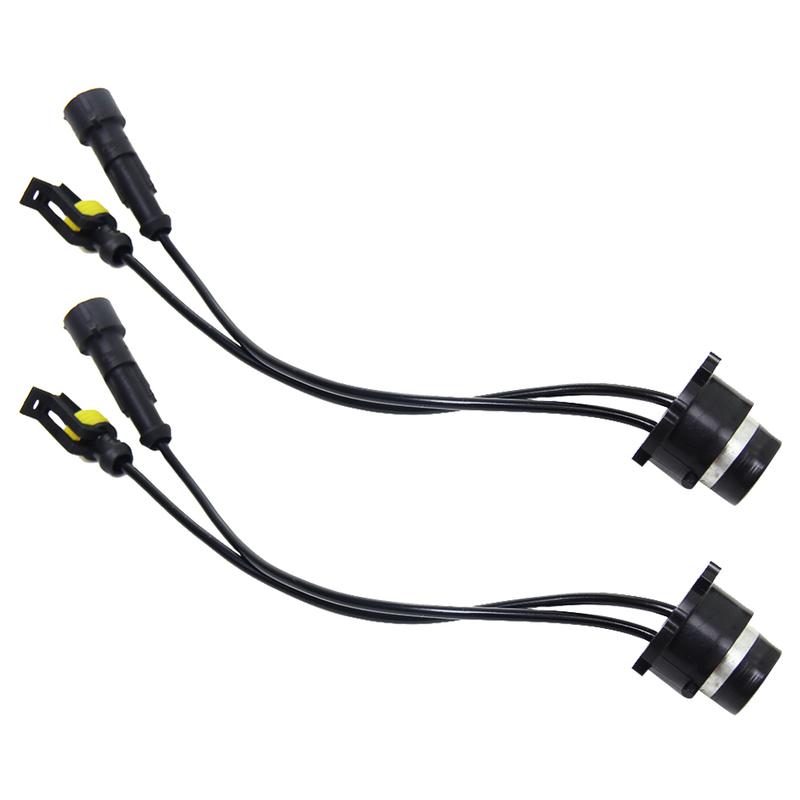 2Pcs D2S D4S HID Ballast AMP Wire Harness Adapter Holder HID Xenon Light Bulb Cable Connector Kit for H1 H7 9006 Xenon Bulbs