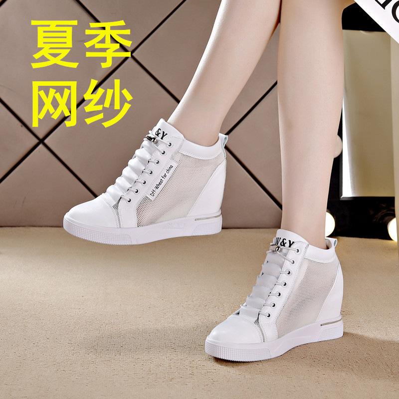 Scarpe rialzate da donna primavera ed estate nuove scarpe casual tacco inclinato scarpe singole plateau alte scarpe da viaggio