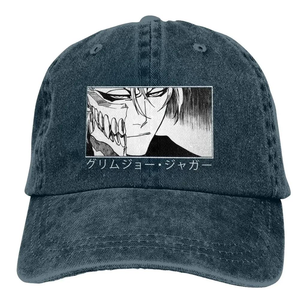 Sommerkappe Sonnenschirm Grimmjow Jaggerjack Hip-Hop-Kappen Bleach Burichi Unisex Anime Cowboyhut Schirmmützen