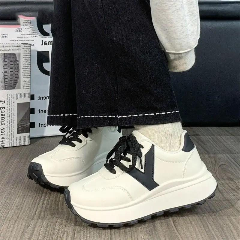 Fashion Trends 2025 Casual High on Platform Women's Shoes Spring Autumn Light Vulcanized Shoe Deals New In Original Ladies Footwear Sale