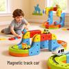 Magnetic Rail Car Building Toy for Kids Ages 3-6: Educational Train Adventure Assembly Set