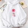 Fashion Faith Flower Print Hoodies Spring Autumn Winter Casual Hoodies Sweatshirts Women Tops Color Hoodie Sweatshirt