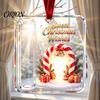 Uniek Feestcadeau voor Familie Kerstmis Acryl Geldhouder Ornament, Cash Hangend Decor met Feestelijk Patroon, Boomhanger Verrassend Geven,
