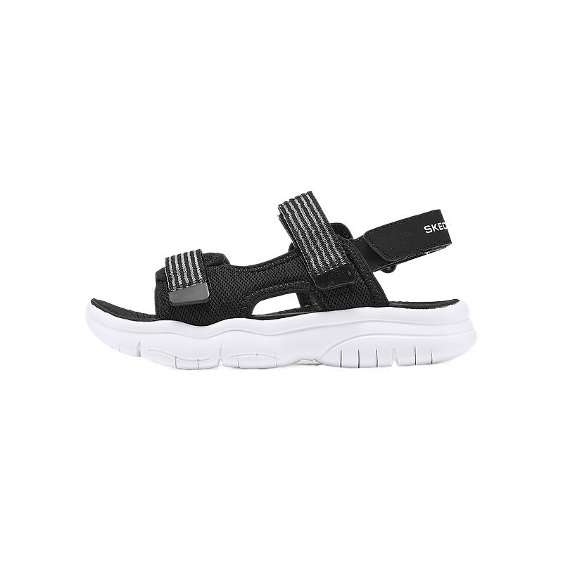Skechers Kids Leather Comfortable Fashion Simple Versatile Quick-Dry Low-Top Sandals Kids sandals Black 319203L-BLK 27.5