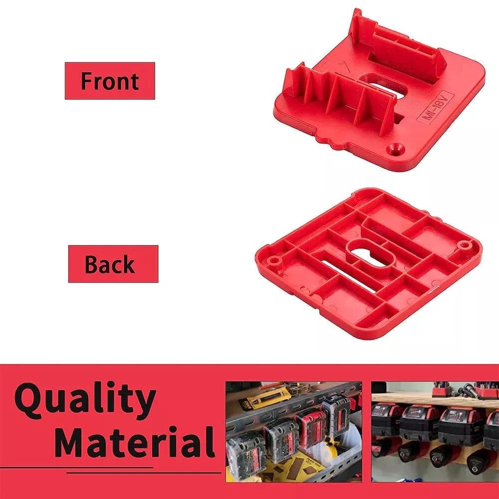 Battery Holder For Milwaukee M&18 18V Lithium Battery Can Be Fixed On The Wall Battery Splice Battery Mount Dock Holder