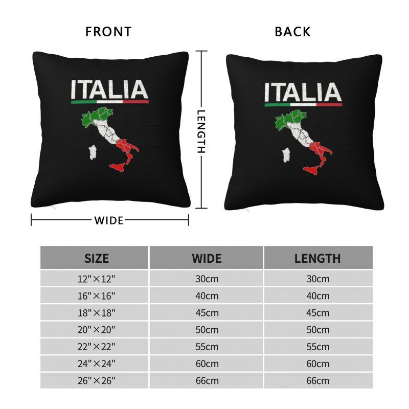 Custom Italy Flag Italian Map Nordic Throw Pillow Covers Patriotic Pride Cushions Cover For Sofa
