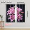 2pcs, 2D flat printing Window Curtains lily Versatile Polyester Fabric,Without Electricity Festive Holiday Applies to Home Use