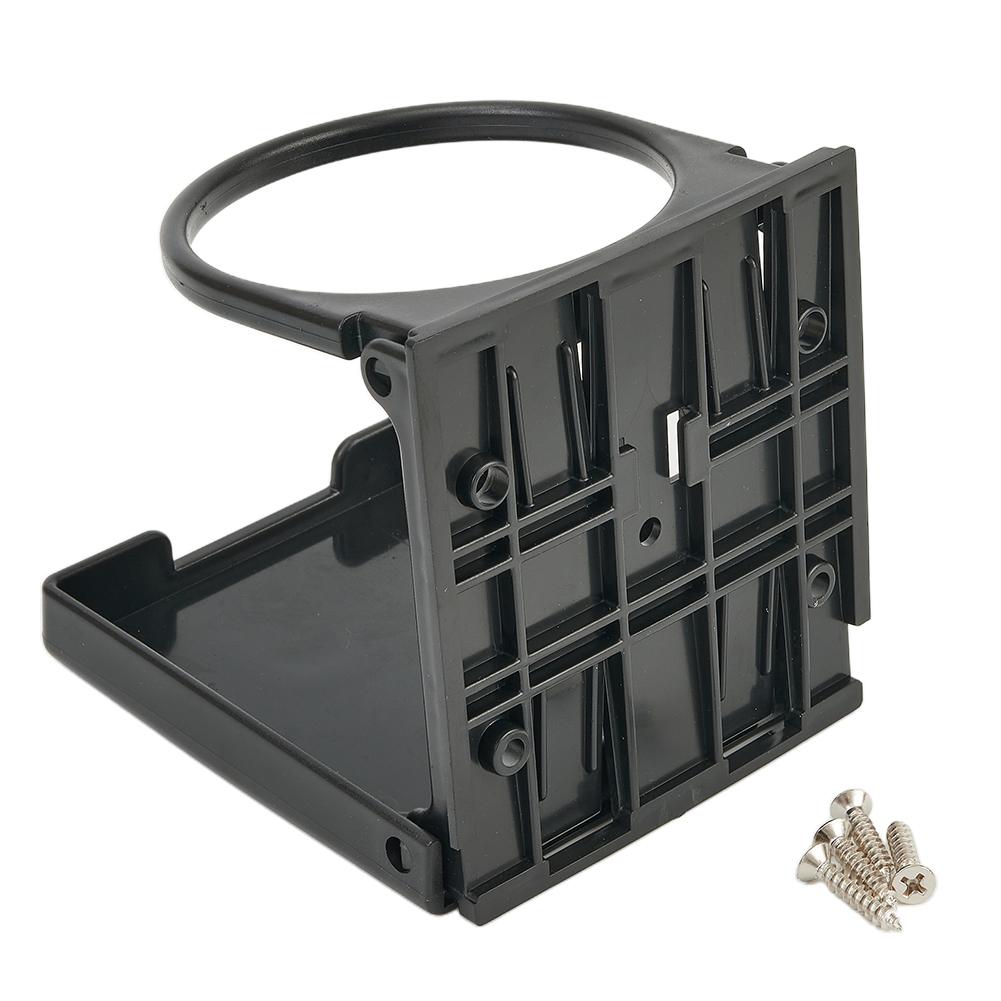 Accessories Drink Holders Cup Holder Double-sided Plastic Portable Black Car Car Folding Cup Holder Foldable RV