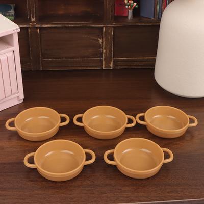 5 Pezzi 1/12 Casa delle Bambole Simulazione Modello Pentola per Zuppa Miniatura Casa delle Bambole Decorazione Utensili da Cucina Accessori Casa delle Bambole