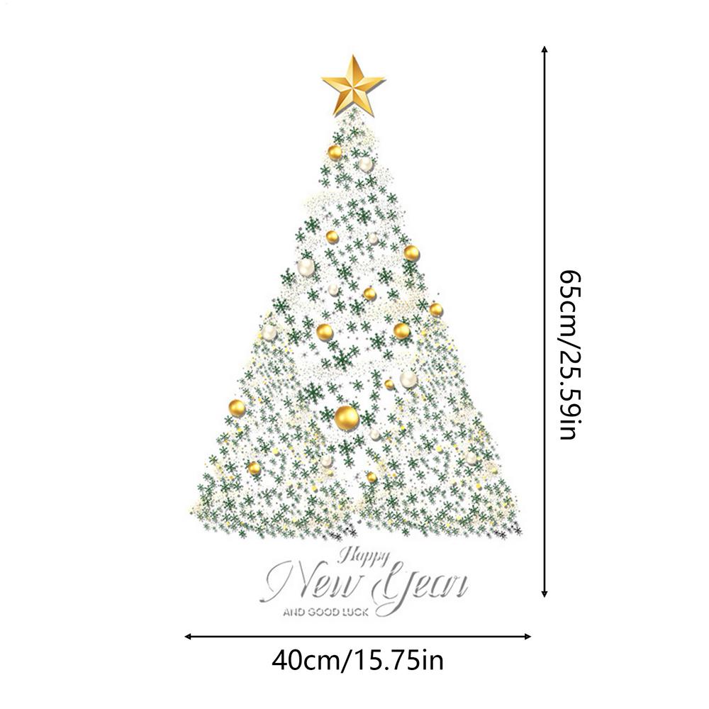 

Christmas Tree Window Stickers for Glass Electrostatic Adhesion Seasonal Decoration Window Decoration Stickers for Homeowners белый