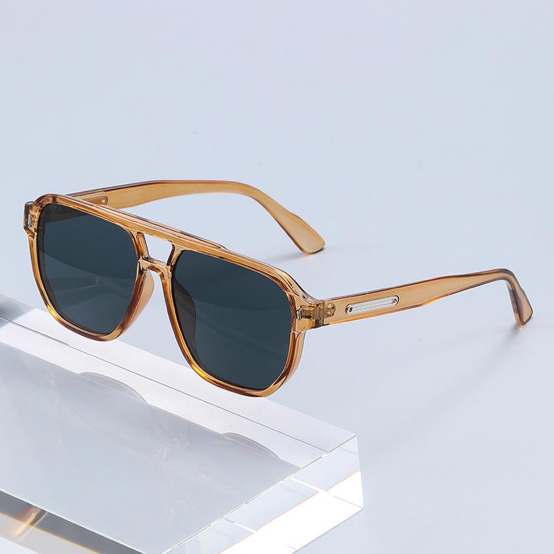 Simple Square Large Frame Glasses For Both Men And Women, Uv-protective Sunglasses 9026