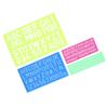 4 Pieces Letter Number Stencils Plastic Material Capital Lowercase Lettering Template for Learning P