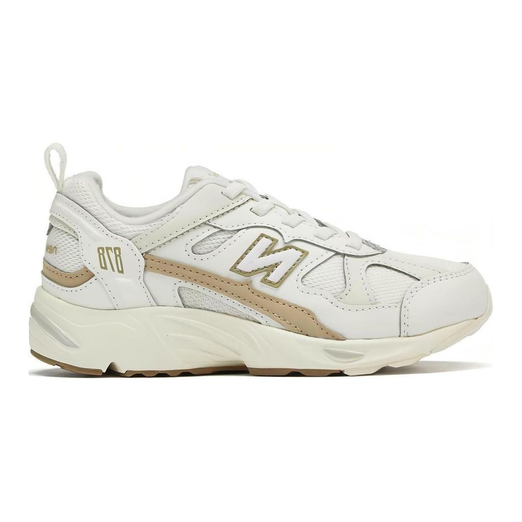 New Balance Nb 878 Mesh Breathable Cushioning Durable Low Top Running Shoes Kids Sneaker Off-White PV878SM1