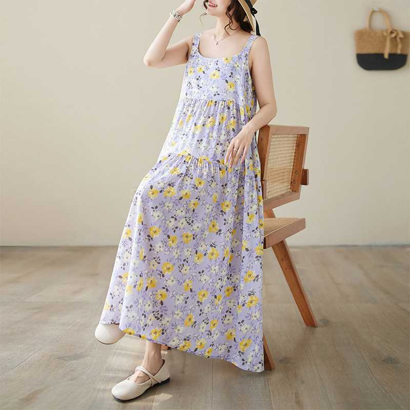 

Женское прочное хлопковое платье Large size average size