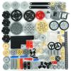 Technical Gear Pieces Car Building Block Accessories Differential Chain Set, 120+ - Gears, Wheels, Pins, Gearbox,