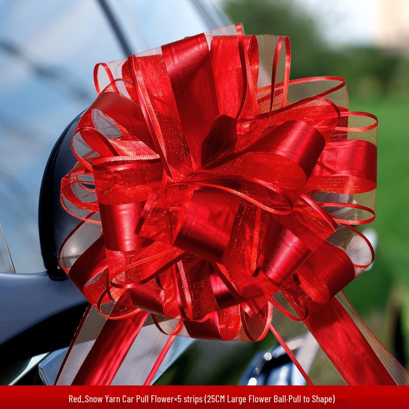 Large Red Wedding Car Pull Bow Decoration with Ribbon