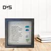Sea Glass Picture Frame Wooden Photo Frame with Colorful Sea Glass Frame Sea Glass Poem Framed Artwork Ornament for Home Decor