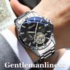 Men's Watches Flywheel Moon Phase Wristwatch Men Waterproof Moon Phase Automatic Mechanical Watch for Men Uhren Montre