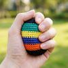 Lot de 6 Footbags Tissés à la Main au Crochet pour Jeux de Jonglage, de Coordination et Activités Extérieures