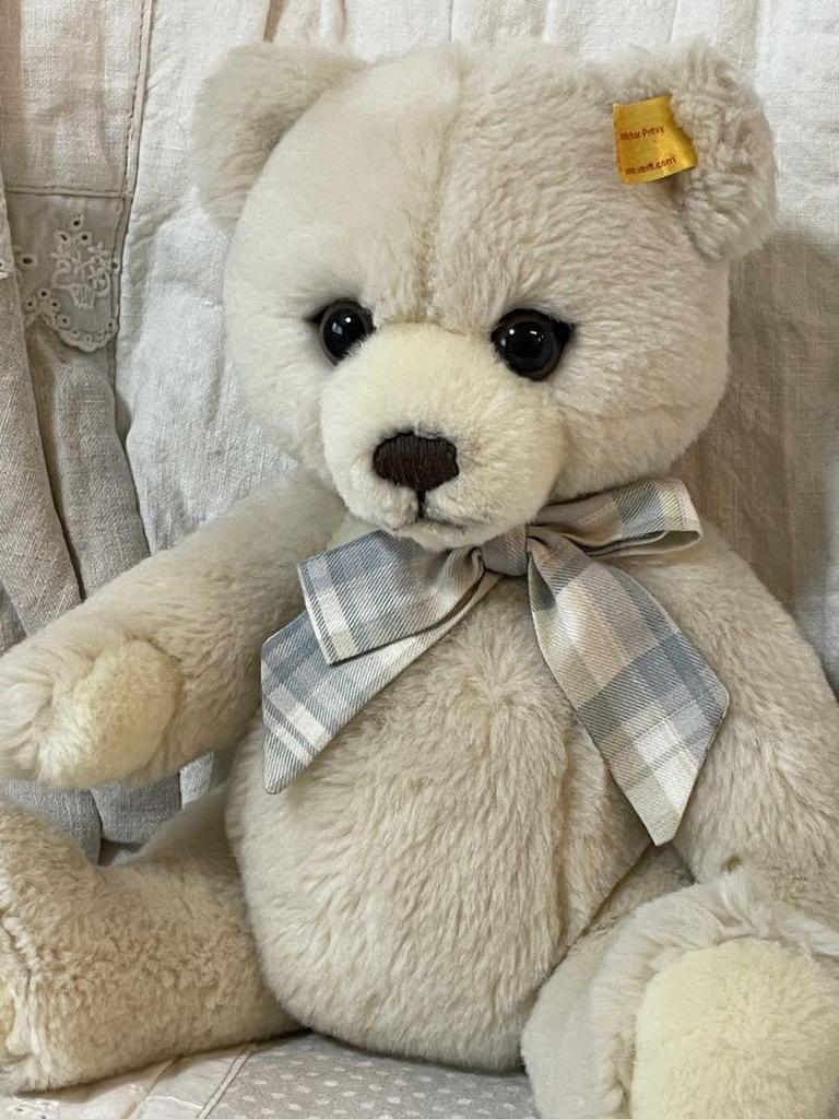 [USED] German Steiff white teddy bear