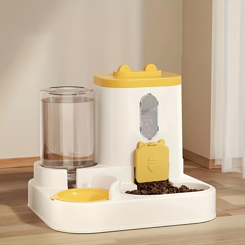 2-in-1 Pet Feeder and Water Dispenser Combo Set, Automatic Food and Water Dispenser for Small To Medium Cats and Dogs