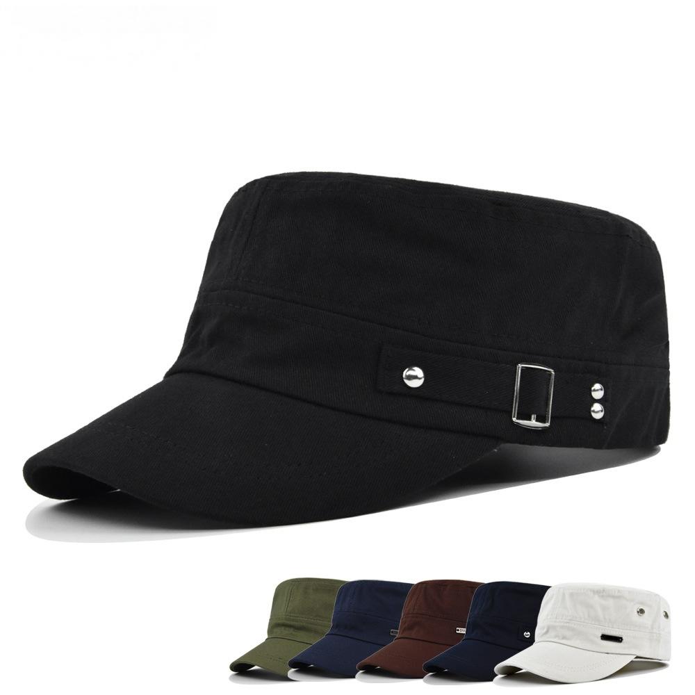 Hat Men's Flat Military Hat Is Simple And Versatile, Middle-Aged Hat Spring And Autumn Duck Tongue Casual Fashion New Style