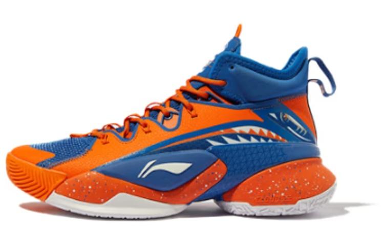 Баскетбольные кроссовки Li Ning Power 7 Premium Mid top Мужские Оранжево-синие ABAQ071-5 41