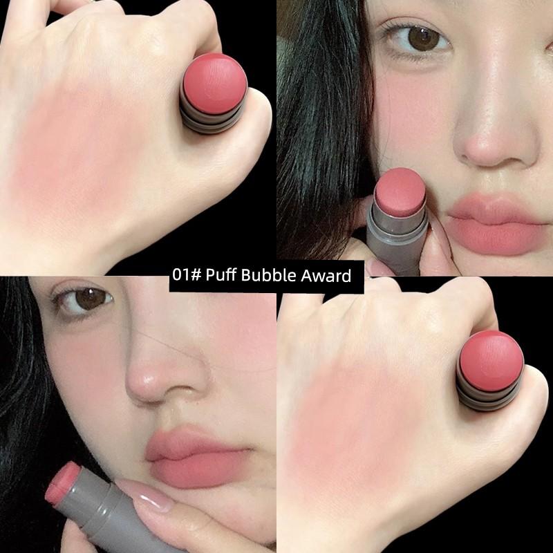Double-Headed Blush Stick Rouge Cream Brightening Expansion Color Shrink Monochrome Blush Female Nature Eye Shadow Repair Multi-Purpose