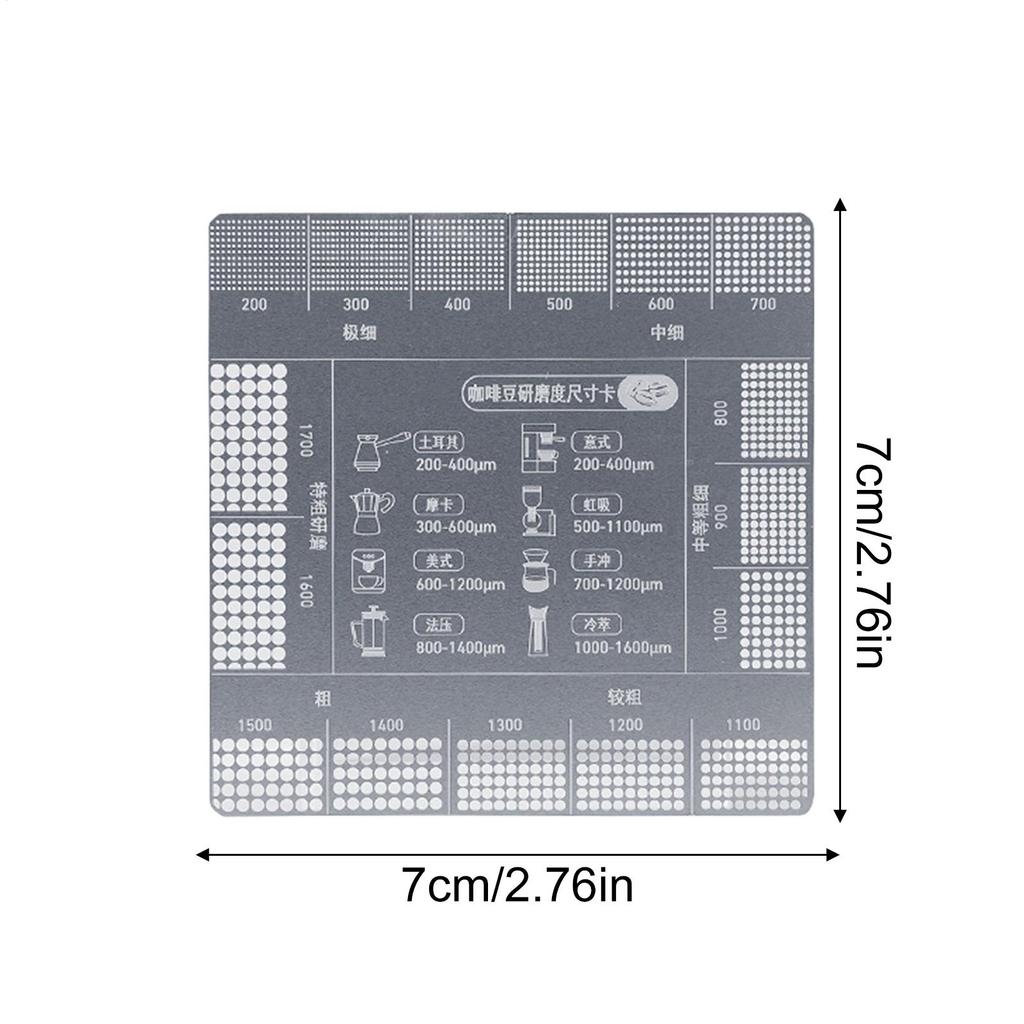 Grinding Scale Reference Card Italian Hand-brewed Coffee Powder Thickness Comparison Card Bean Grinding Auxiliary Tool