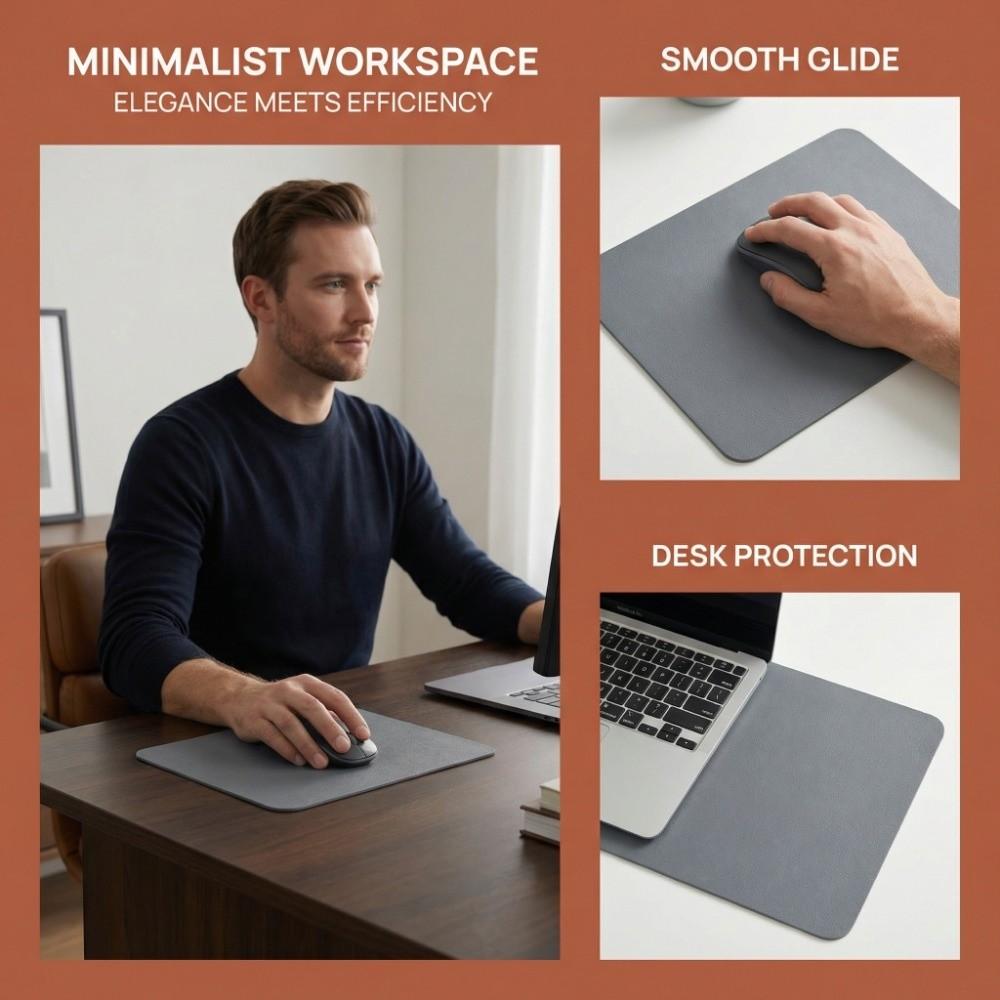 High Quality Leather Mouse Pad Non-slip Wear Resistant Gaming Desk Mat Smooth Anti Scratch Computer Table Protector Home Office