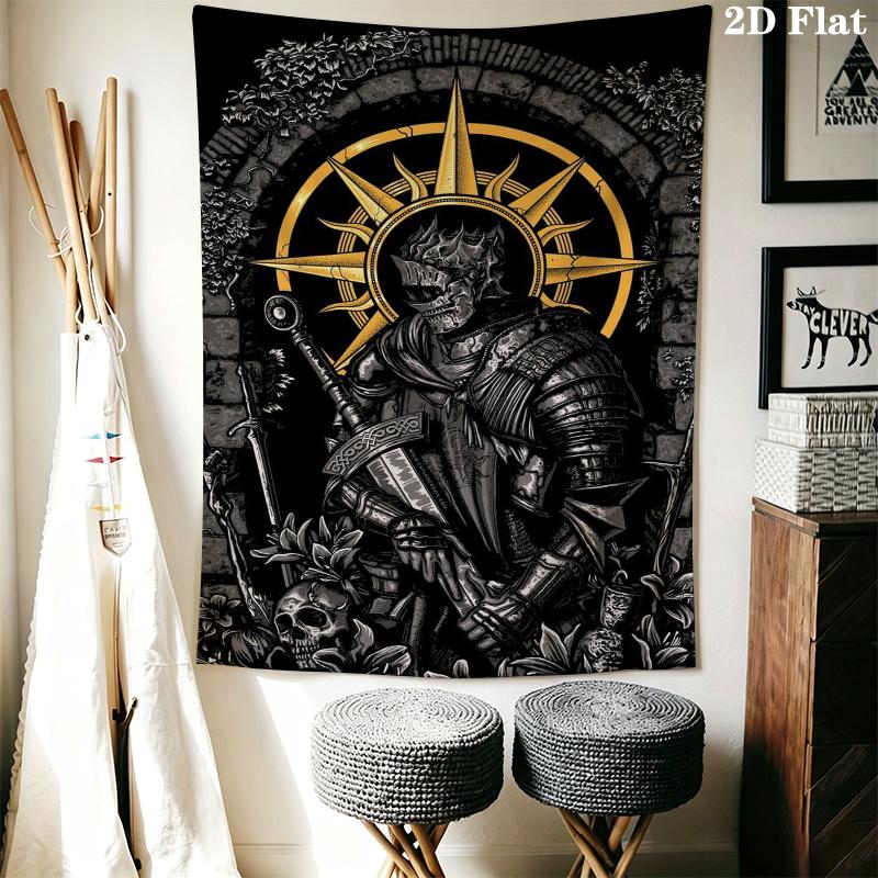 Dark Soul Wall Tapestry Aesthetic Wall Hanging Printed Fabric Blanket Decorative Tapestries for Bedroom Living Room Home Decor